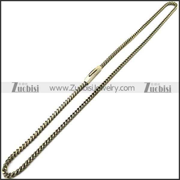 4MM Vintage Silver Stainless Steel Franco Chain n002810