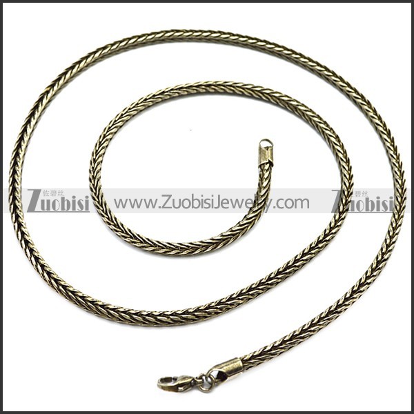 Retro Stainless Steel Franco Chain Necklace n002809
