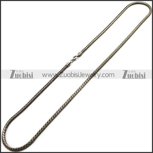 Retro Stainless Steel Franco Chain Necklace n002809