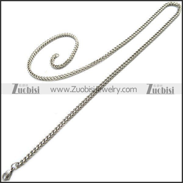 4MM Silver Stainless Steel Franco Link Chain n002719