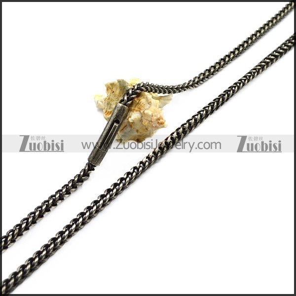 55CM Long Vintage Silver Stainless Steel Franco Chain n002801