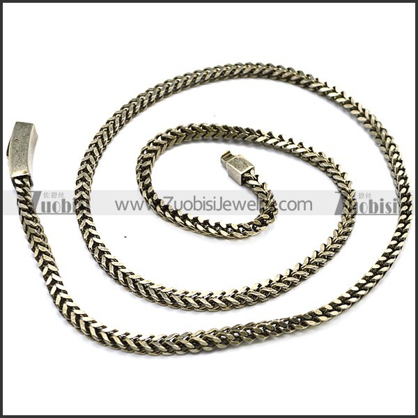 4MM Vintage Silver Stainless Steel Franco Chain n002810
