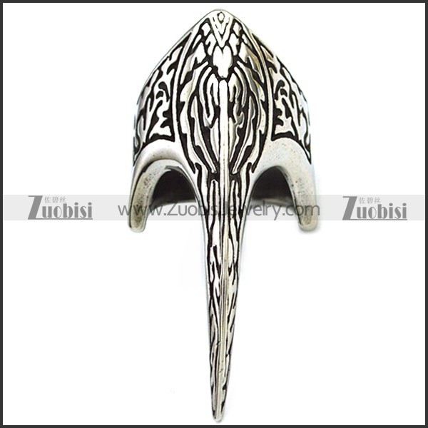 Vintage Stainless Steel Eagle Skull Ring r007373
