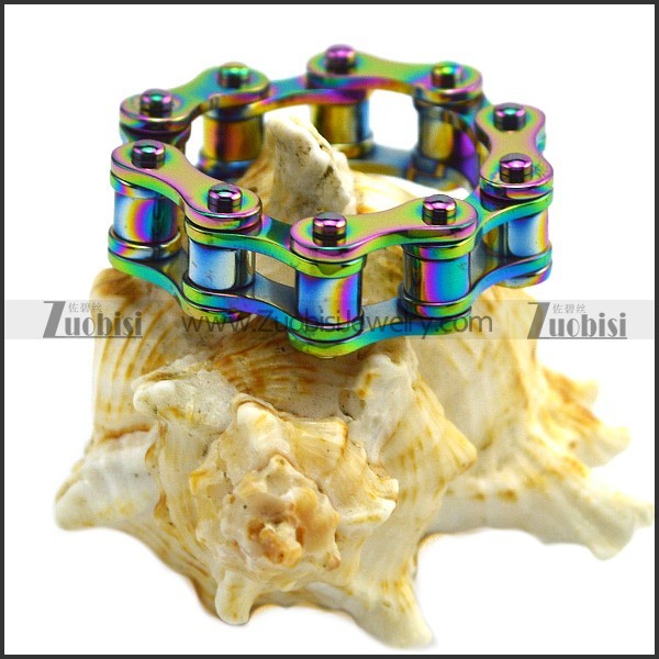 Colorful Stainless Steel Bike Chain Ring for Unisex r007568