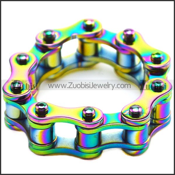 Colorful Stainless Steel Bike Chain Ring for Unisex r007568