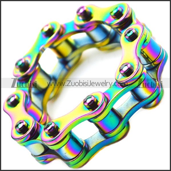 Colorful Stainless Steel Bike Chain Ring for Unisex r007568
