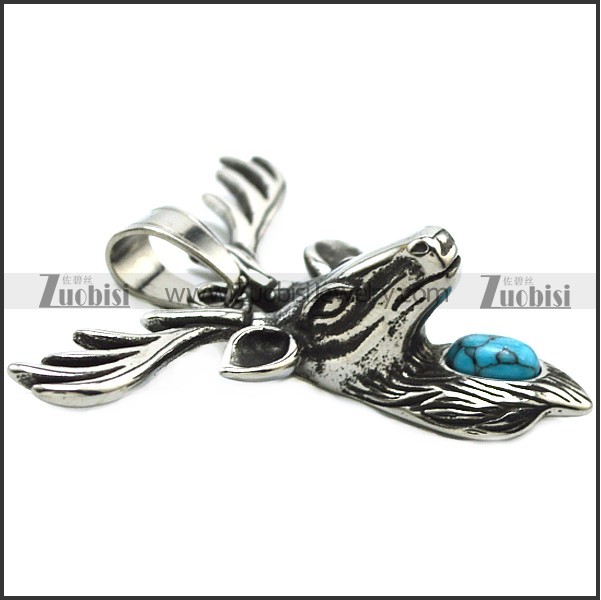 Stainless Steel Christmas Reindeers Pendant p009608