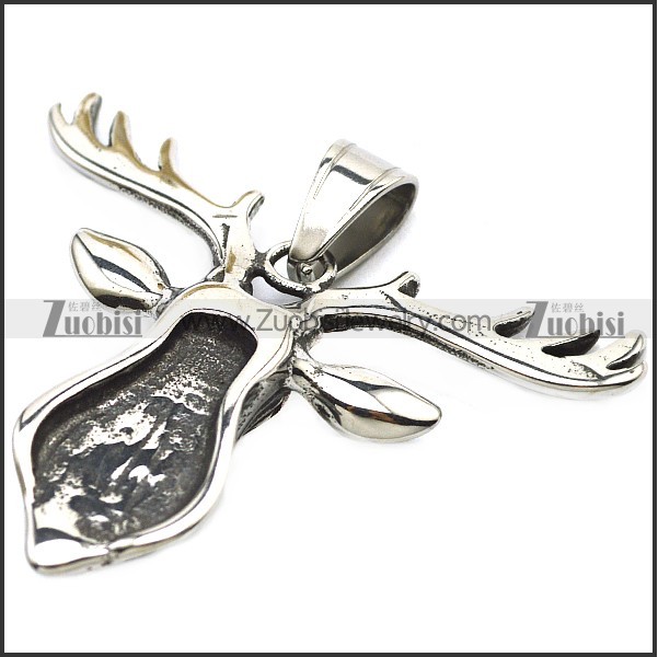 Stainless Steel Christmas Reindeers Pendant p009608