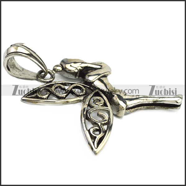 Stainless Steel Fairy Pendant p009816