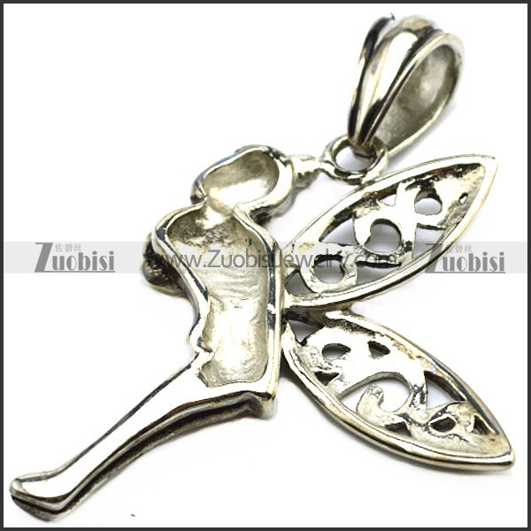 Stainless Steel Fairy Pendant p009816