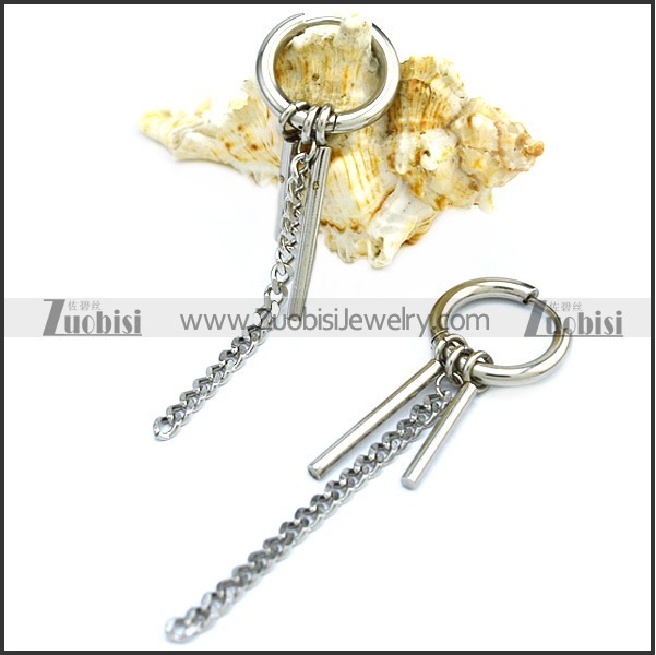 Stainless Steel Huggie Hinged Hoop Earrings e001895