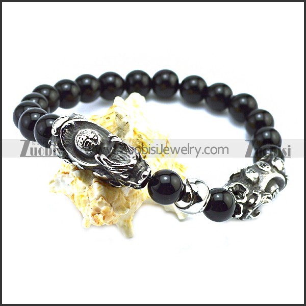 Fashion Antique Lucky Feng Shui 3D Pixiu Bracelet b009630