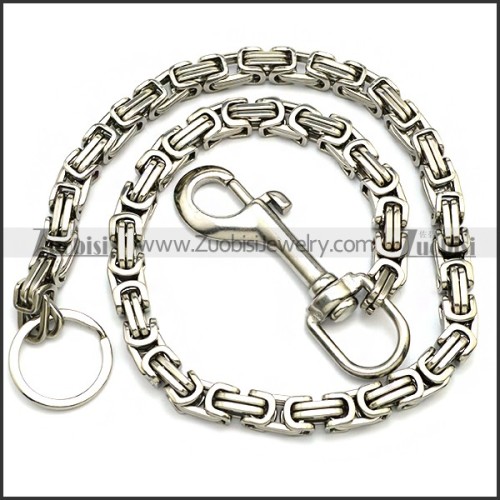 Customizable Stylish 10MM Big Byzantine Jean Pocket Chain for Men y000050