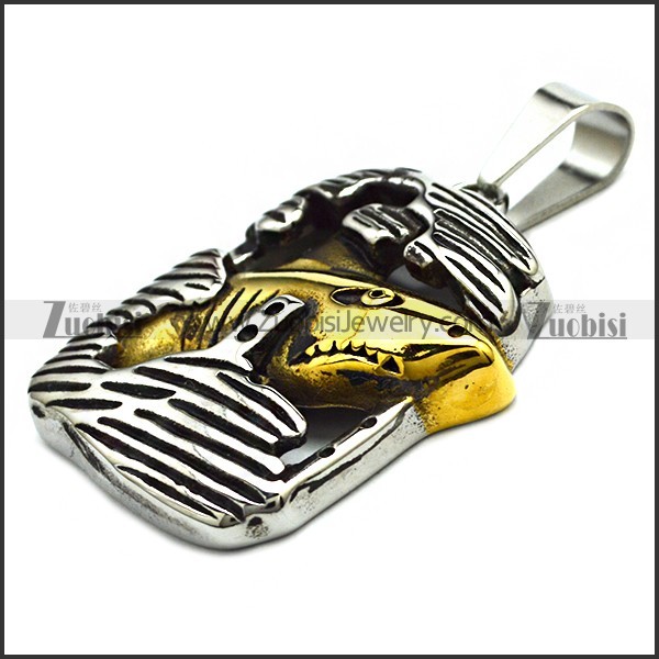 Golden Stainless Steel Whale Shark Pendant p010160