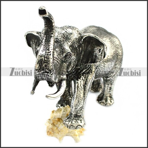 Big and Solid Elephant Statue in Stainless Steel a000997