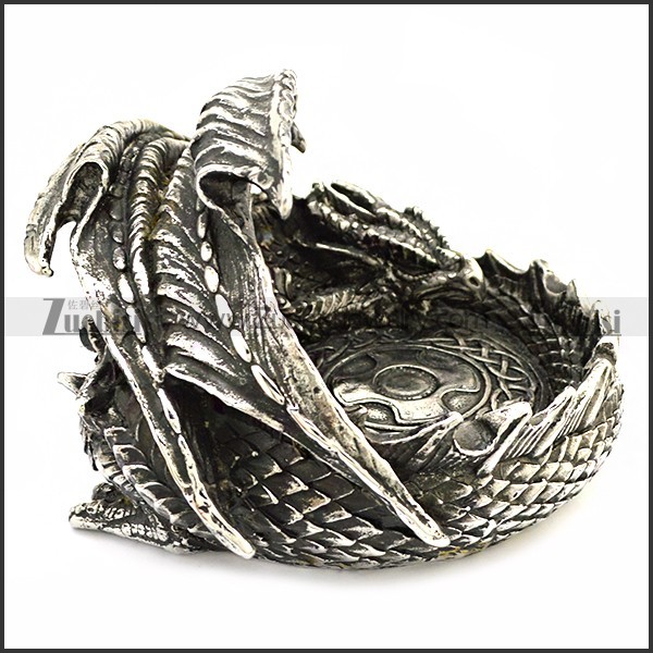 Vintage Stainless Steel Ashtray Ornament a000996