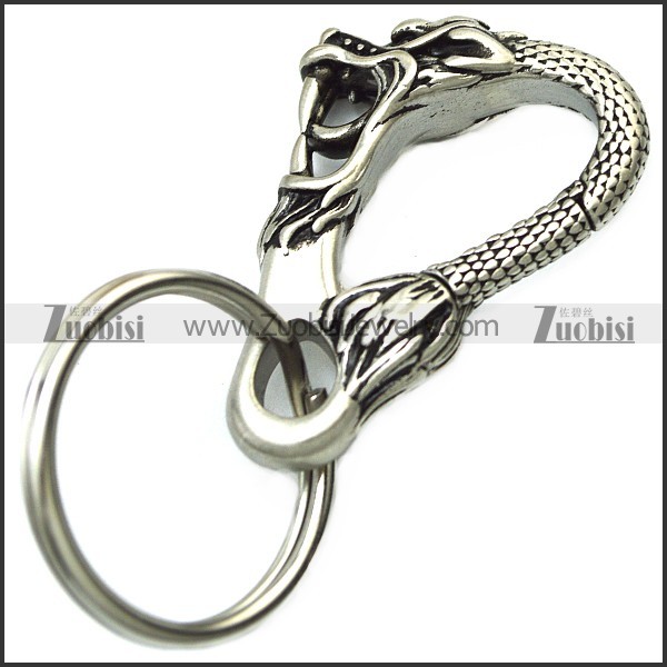 Stainless Steel Dragon Key Ring k000068 - Zuobisi Jewelry