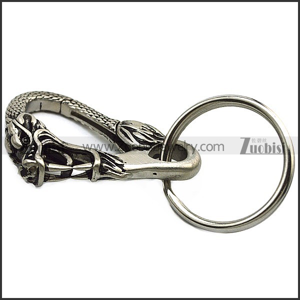 Stainless Steel Dragon Key Ring k000068