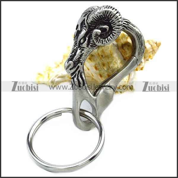 Stainless Steel Goat Keychain k000065