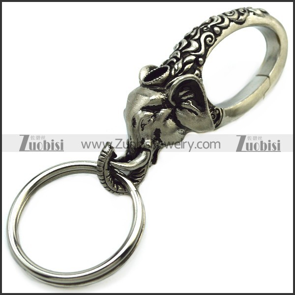 Stainless Steel Elephant Keychain k000070