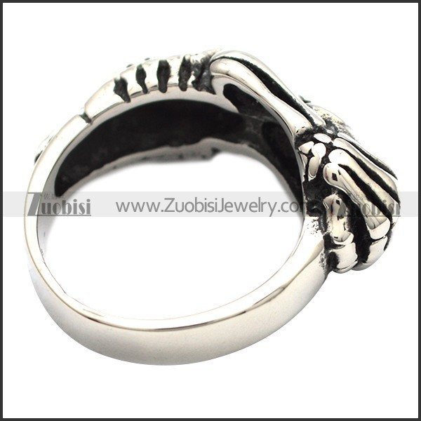 Stainless Steel Skull Ring - JR350043