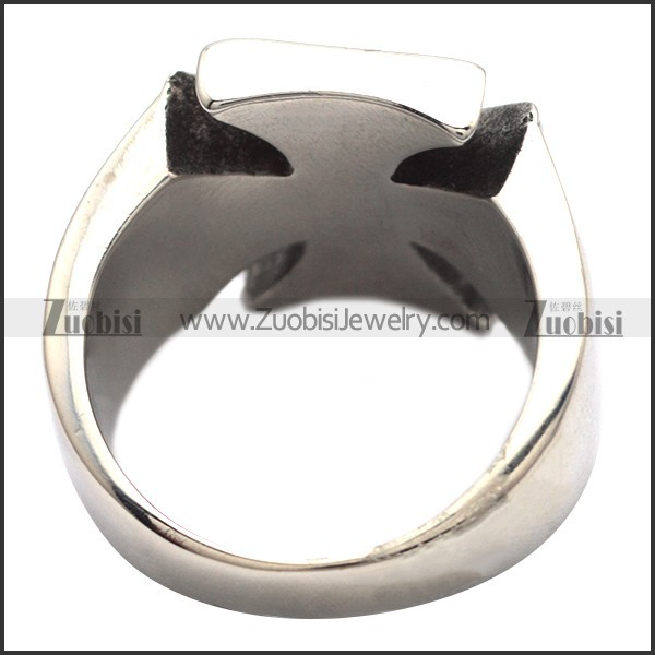 Stainless Steel Maltese Cross Ring - JR370012