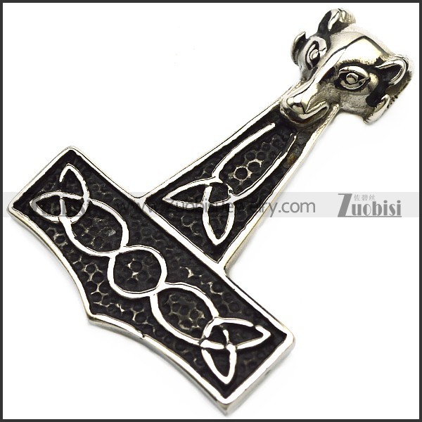 Stainless Steel Hammer of Thor Pendant -p000845