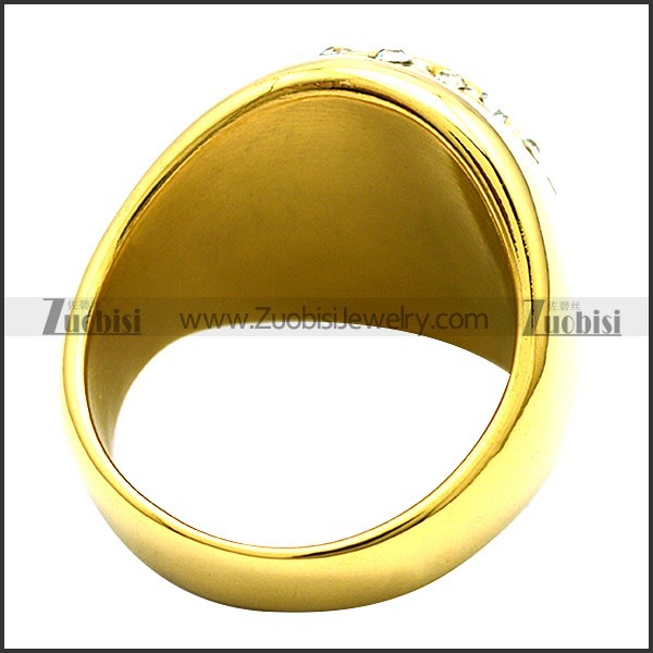 Gold-plating Masonic Rings with rhinestone r002243