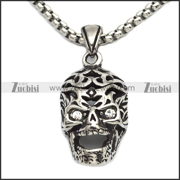 Stainless Steel Skull Pendant -p000781