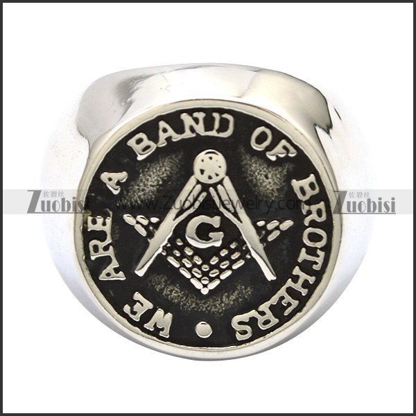 WE ARE A BAND OF BROTHERS Free Mason Ring r002746