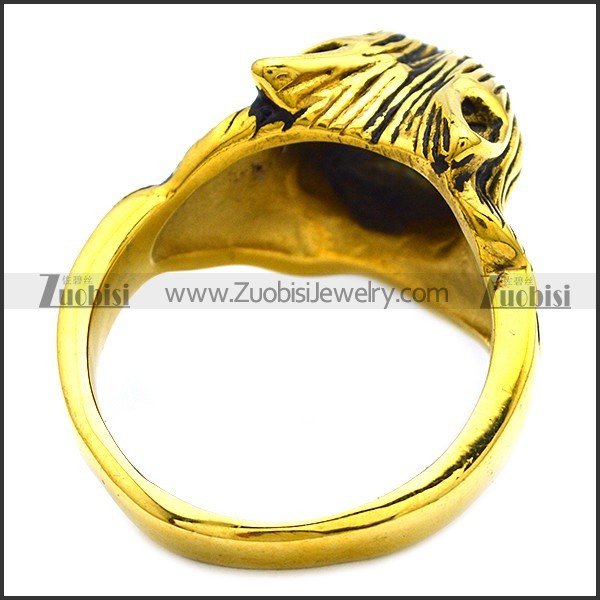 Vintage Gold Wolves Rings r002393