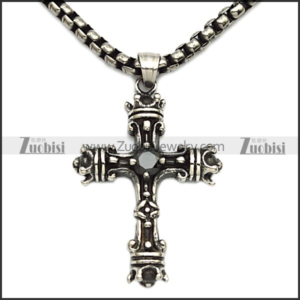 unique casting cross pendant in Stainless Steel -p000960