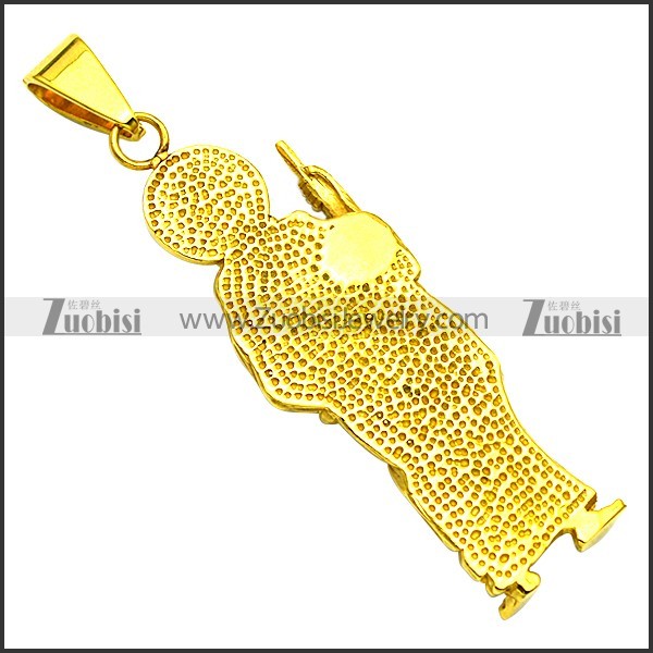 Gold San Juditas Pendant in Stainless Steel p002197