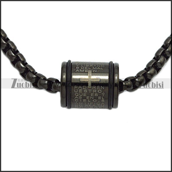 Stainless Steel Scripture Pendant -JP050404