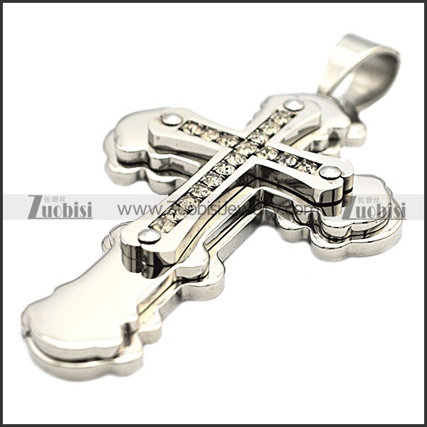 functional nonrust steel Cross Pendants - p000567