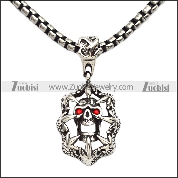 Stainless Steel Skull Pendant -p000753