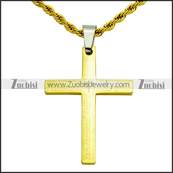 Stainless Steel Cross Pendant -JP050644