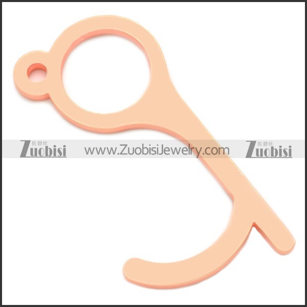 Rose Gold Plating Press Button without Touching Keychaina001007