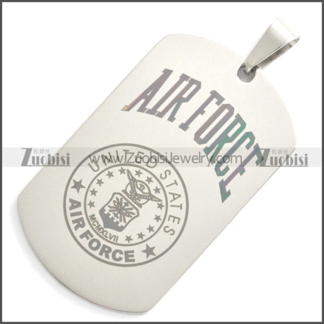 Stainless Steel Air Force Pendant p010423S4
