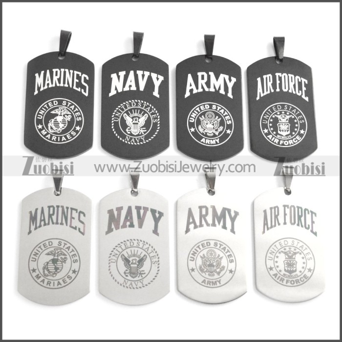 Stainless Steel Air Force Pendant p010423S4