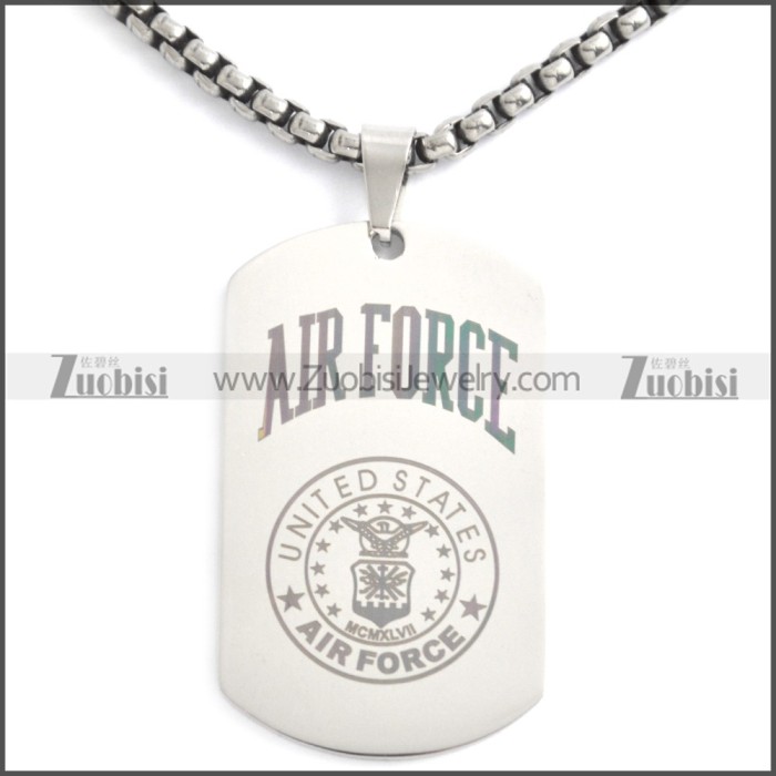 Stainless Steel Air Force Pendant p010423S4