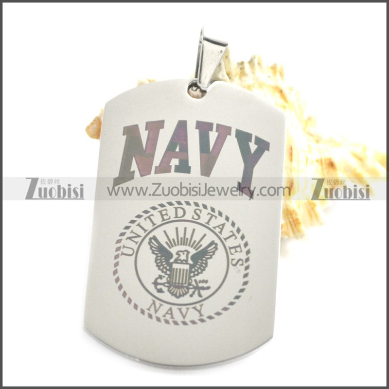Stainless Steel Navy Pendant p010423S2