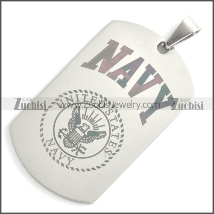 Stainless Steel Navy Pendant p010423S2
