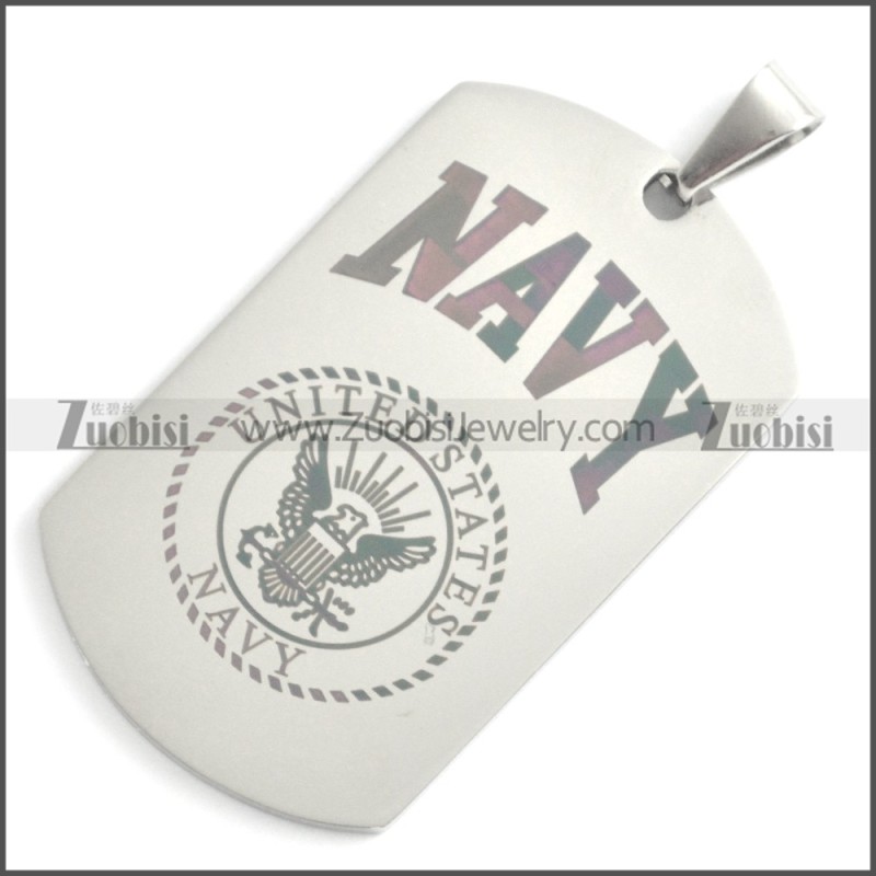 Stainless Steel Navy Pendant p010423S2