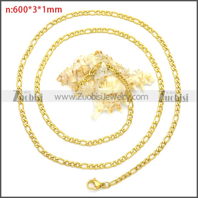 Stainless Steel Chain Neckalce n003087GW3