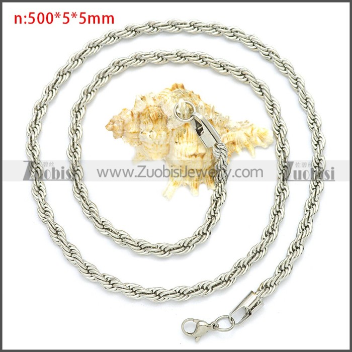 Stainless Steel Rope Chain Neckalce n003096SW5