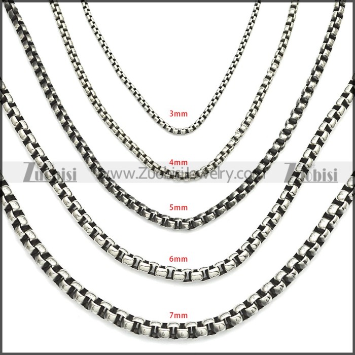 Stainless Steel Chain Neckalce n003083SHW3