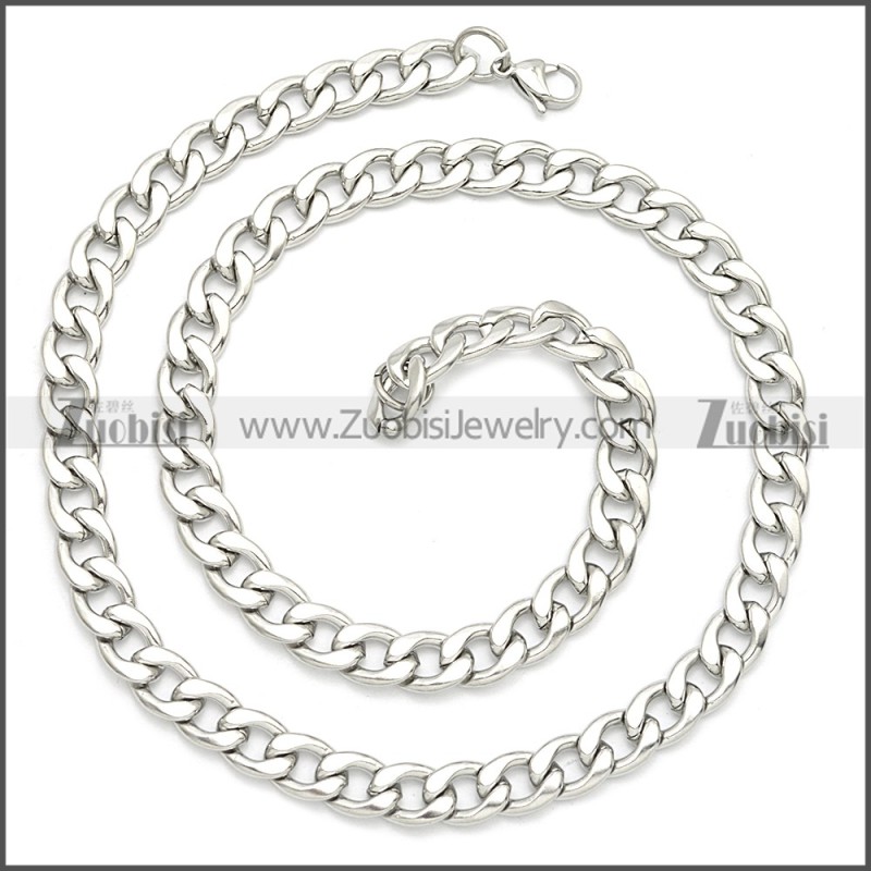Stainless Steel Cuban Chain Neckalce n003091SW3