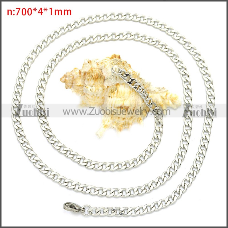 Stainless Steel Cuban Chain Neckalce n003091SW4