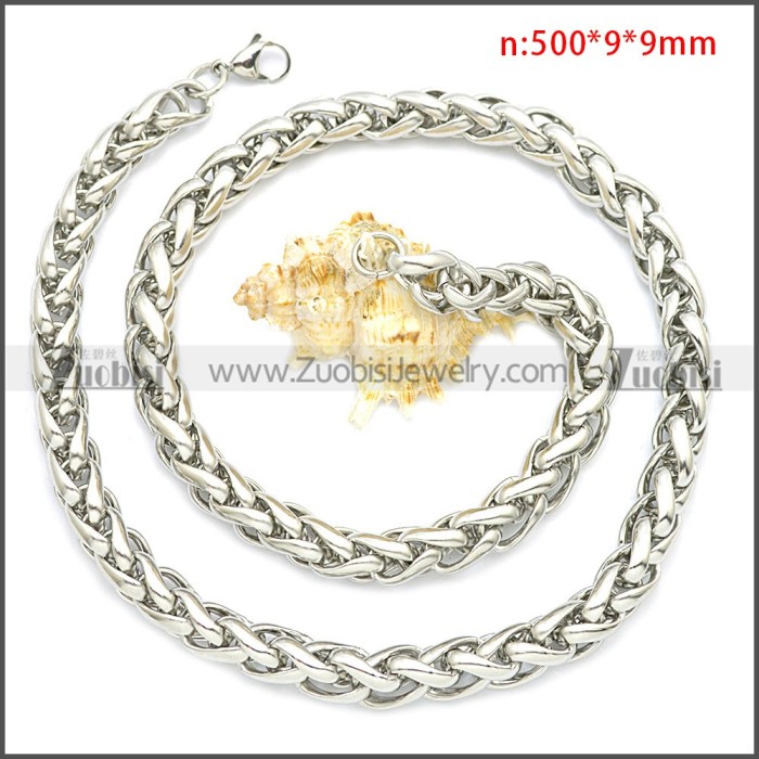 Stainless Steel Wheat Chain Neckalce n003094SW9